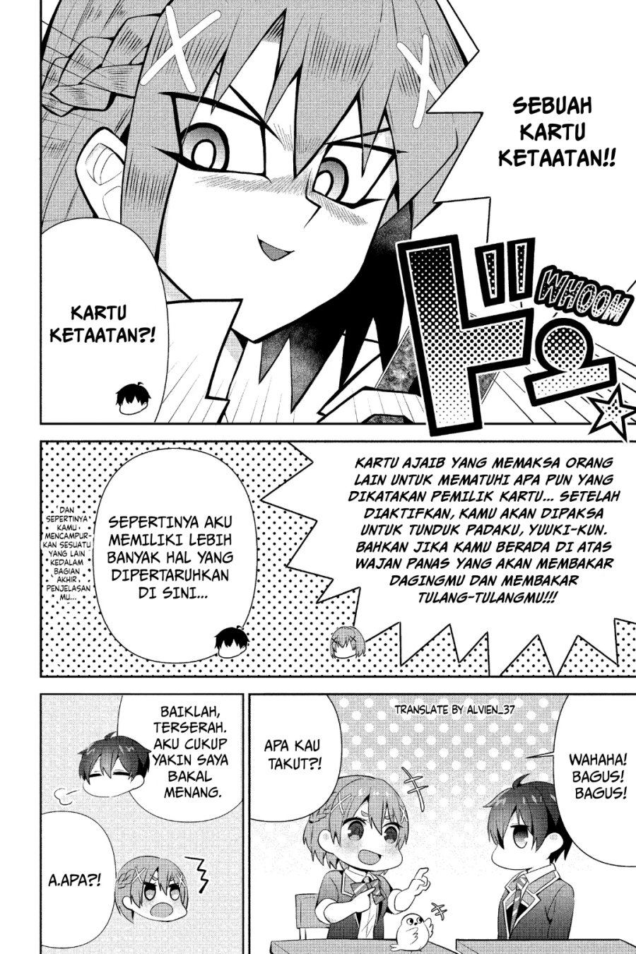 The Cute Girl Sitting Next to Me Is Trying to Make Me Fall in Love With Her as a Way to Ridicule Me Chapter 11 Bahasa Indonesia